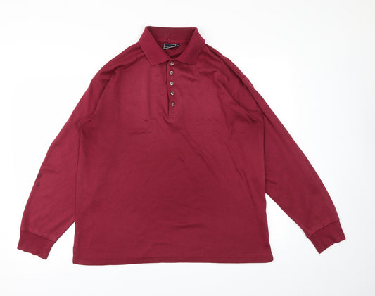 Front view of MAHOCHAMY men’s red t-shirt, size M