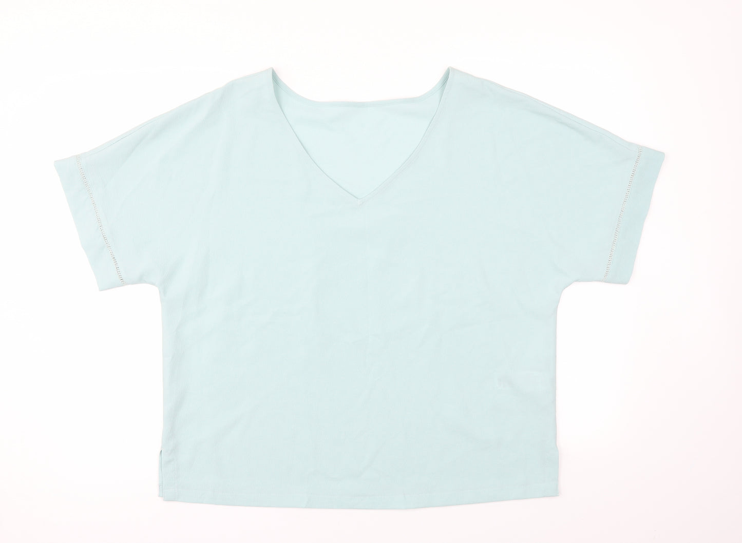 M&S Womens Blue   Basic Blouse Size 14
