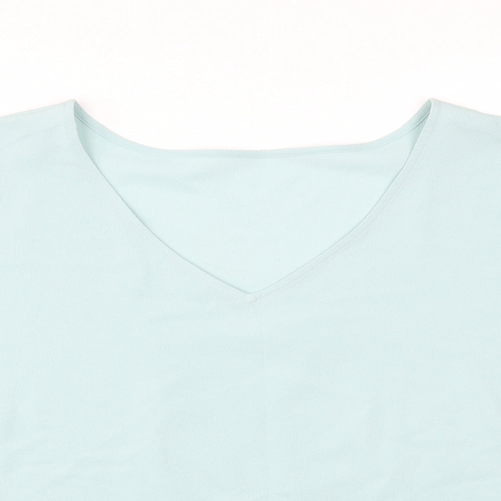 M&S Womens Blue   Basic Blouse Size 14