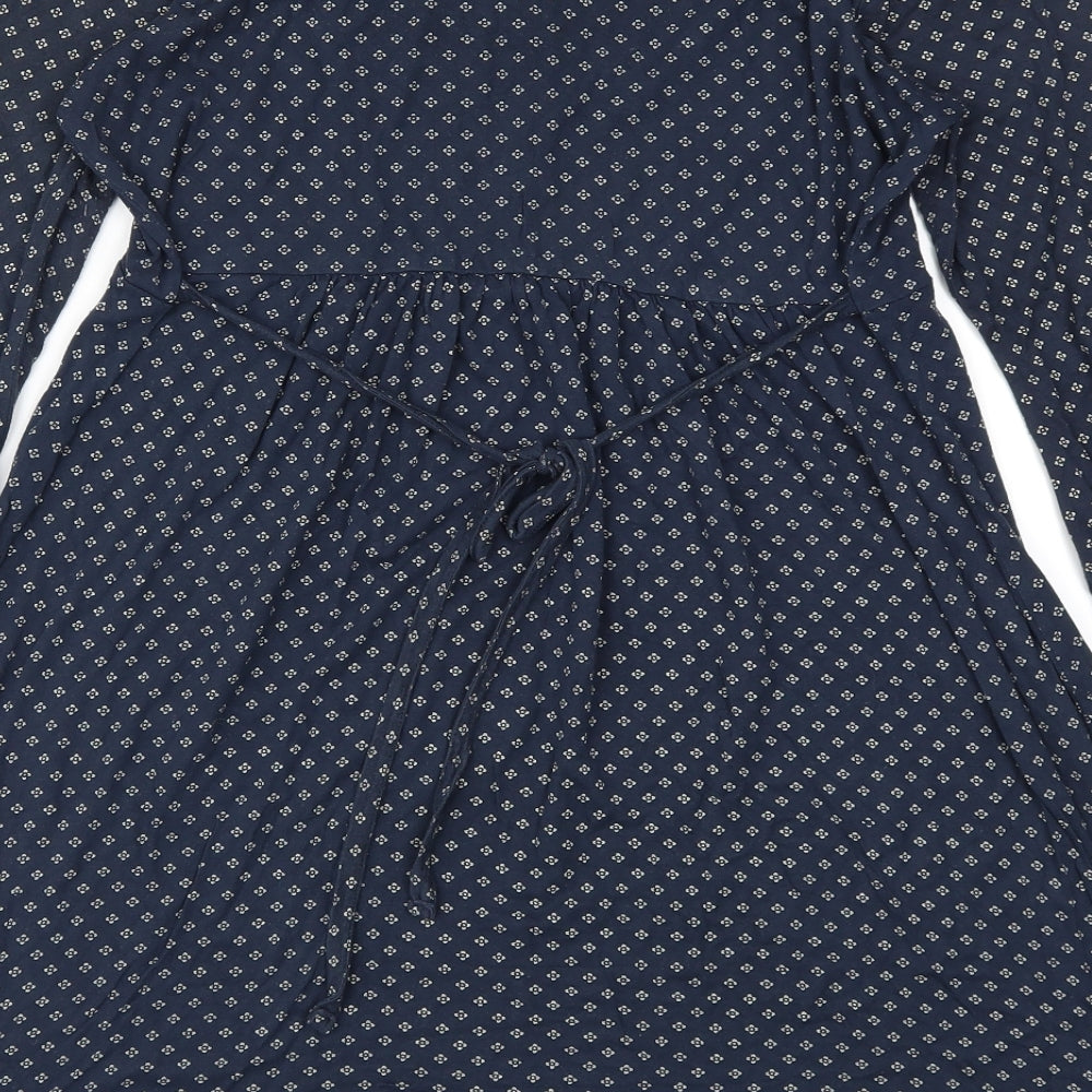 George Womens Blue Polka Dot  Fit & Flare  Size 12