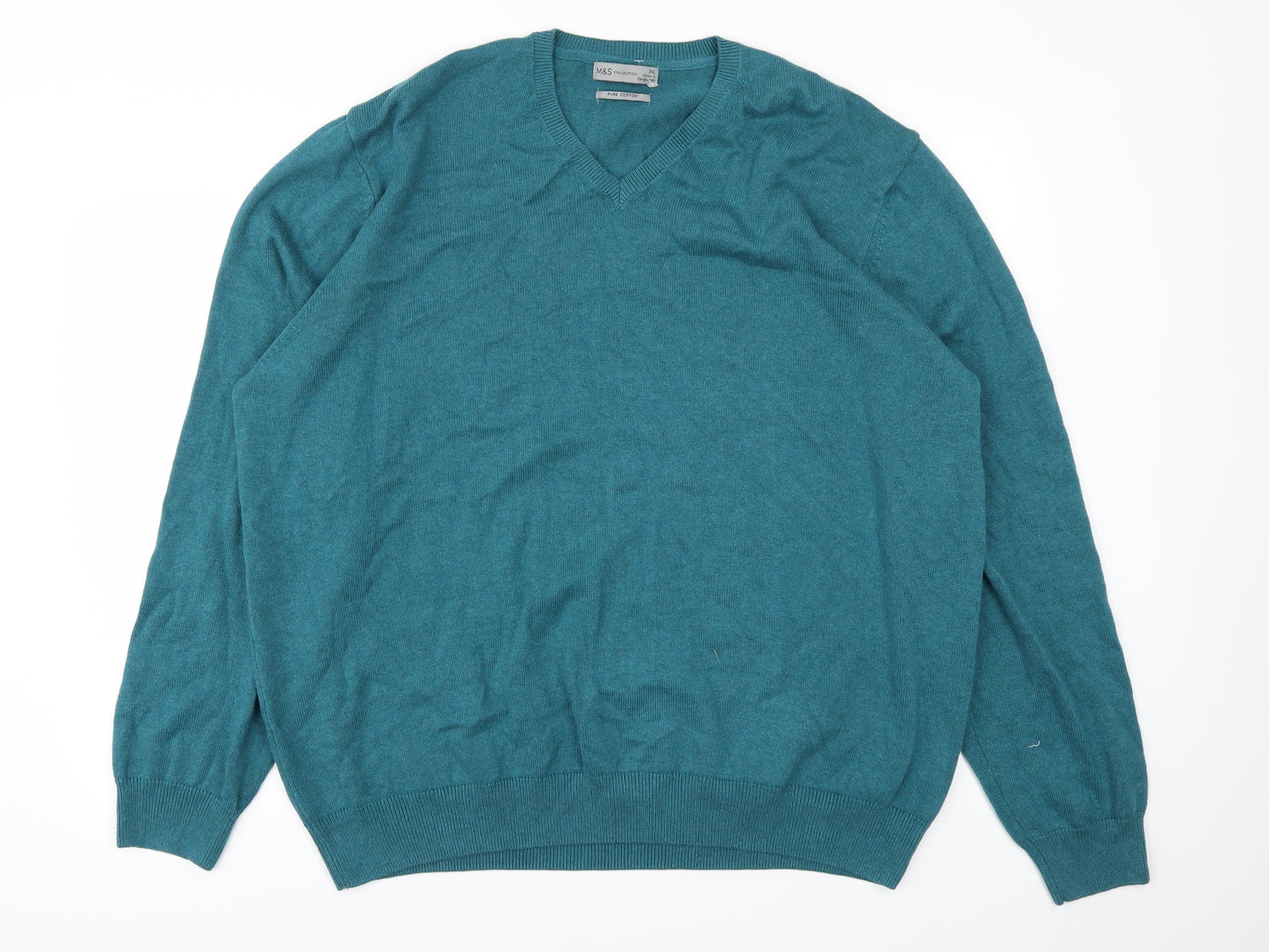 M&S Mens Green   Pullover Jumper Size 3XL