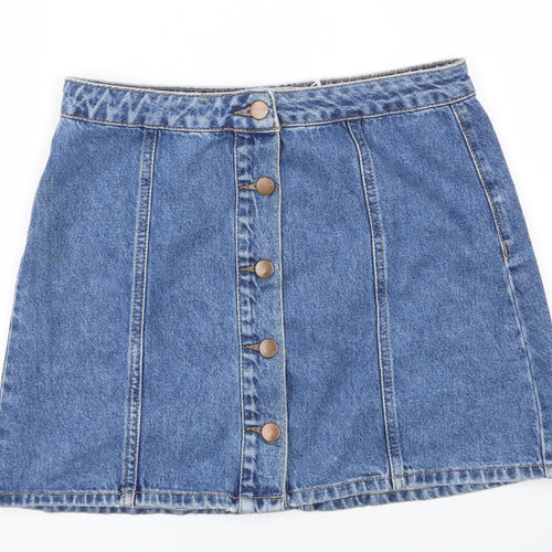 DENIM &CO  Womens Blue   A-Line Skirt Size 12