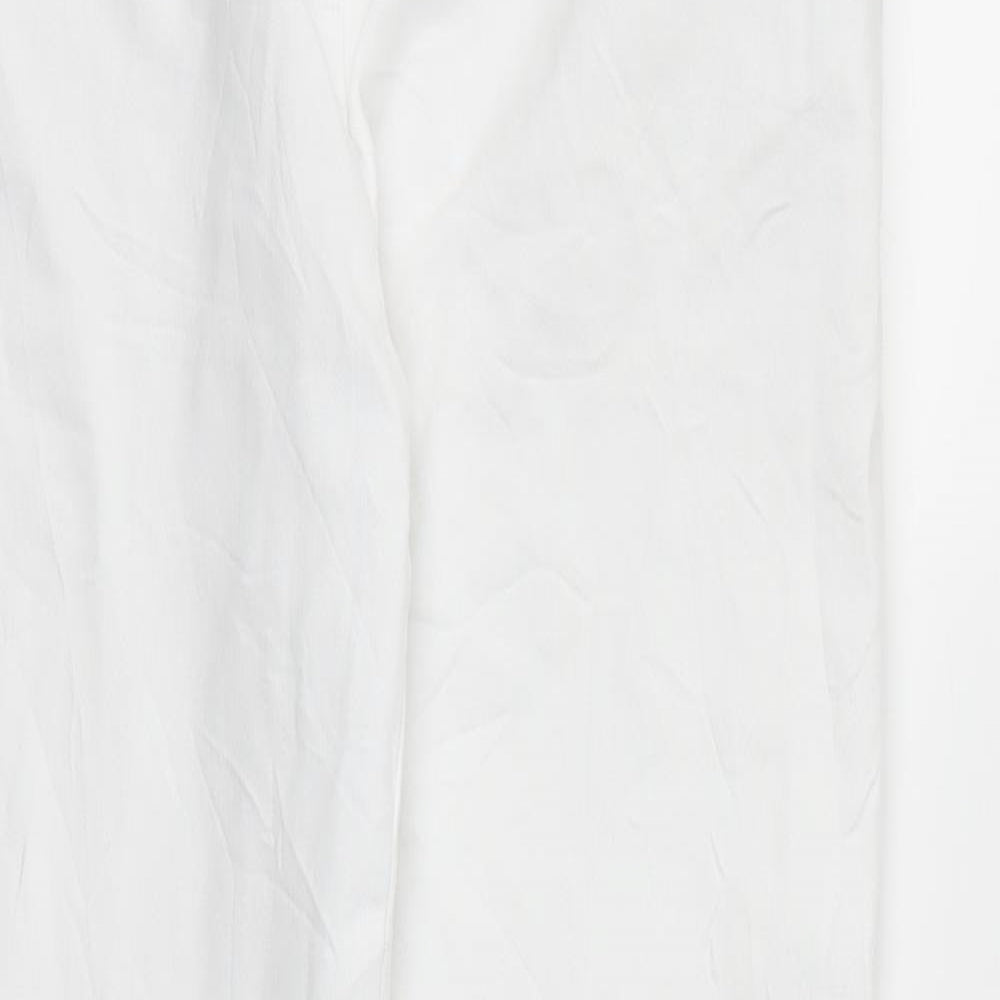 Next  Womens White   Trousers  Size 12 L26 in