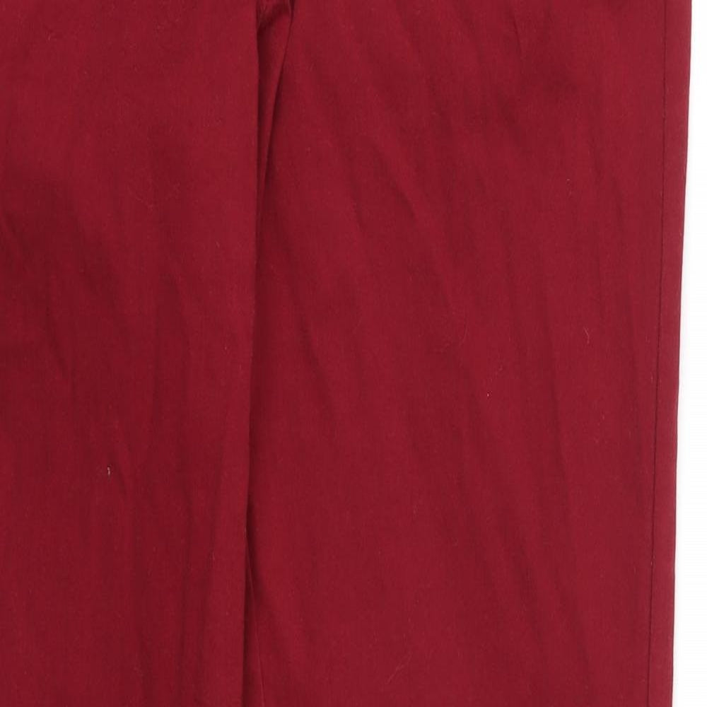 Thermolactyl Womens Red Houndstooth  Straight Jeans Size 10 L30 in