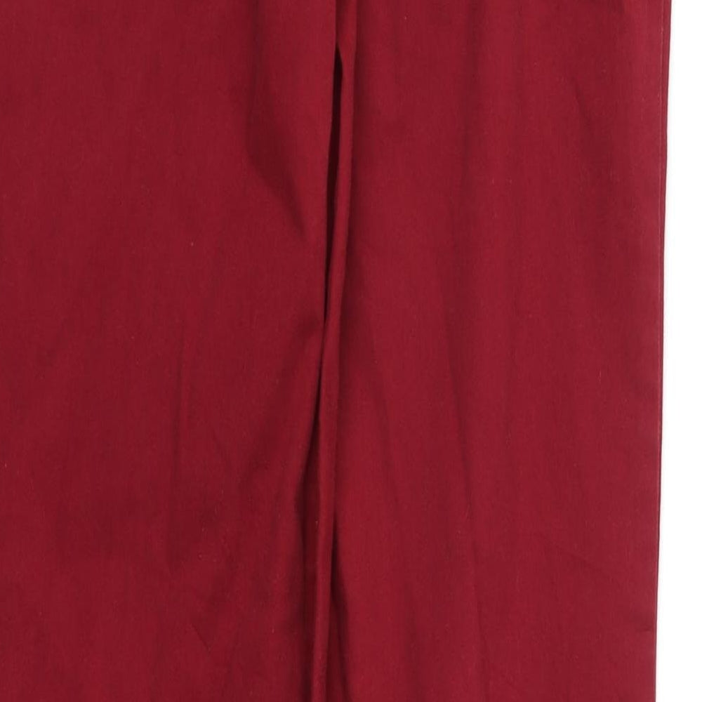 Thermolactyl Womens Red Houndstooth  Straight Jeans Size 10 L30 in