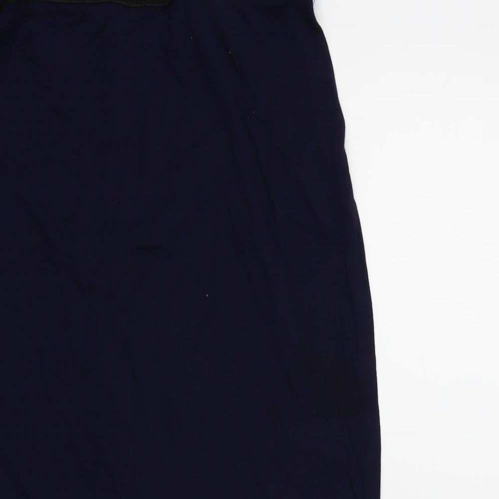 Dorothy Perkins Womens Blue   A-Line Skirt Size 10  - split back