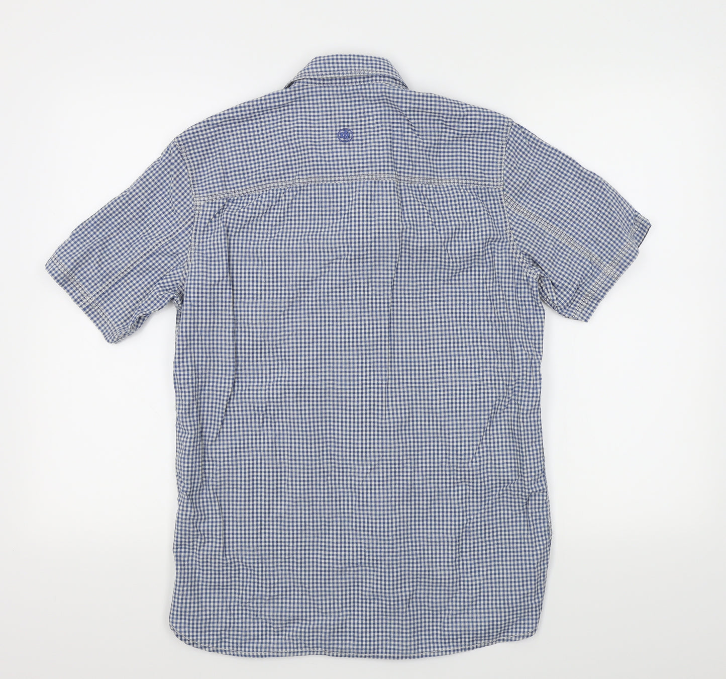 Fat Face Mens Blue Check   Button-Up Size XS