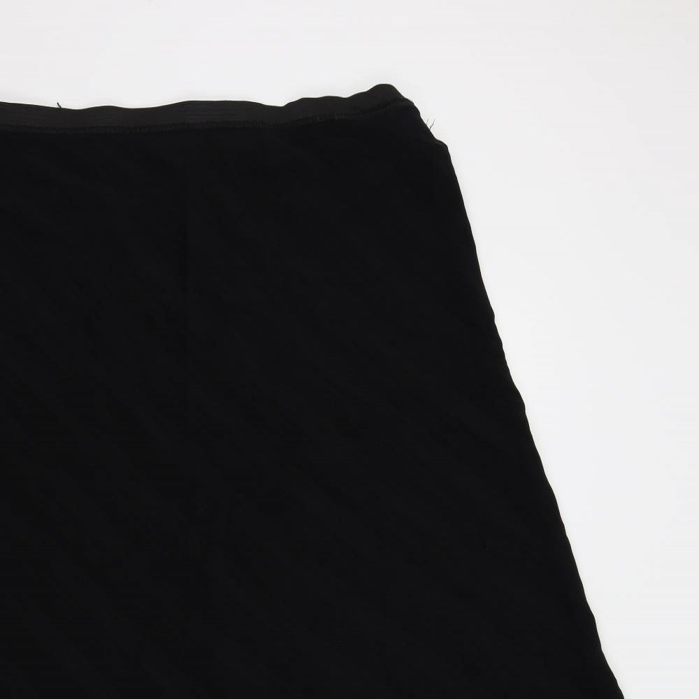 M&S Womens Black   Flare Skirt Size 18