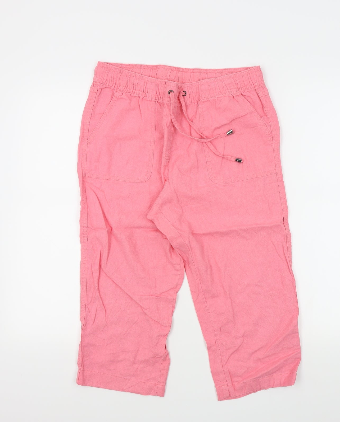 M&Co Womens Orange   Trousers  Size 12 L20 in