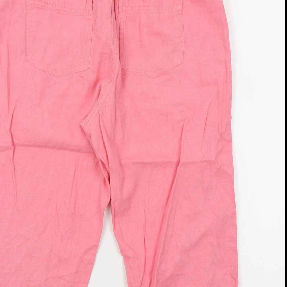 M&Co Womens Orange   Trousers  Size 12 L20 in