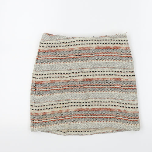 Primark Womens Multicoloured Striped  A-Line Skirt Size 10