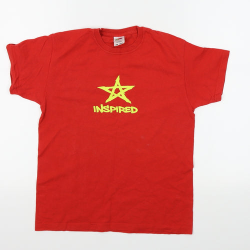 Fruit of the Loom Boys Red   Basic T-Shirt Size 9 Years  - inspired
