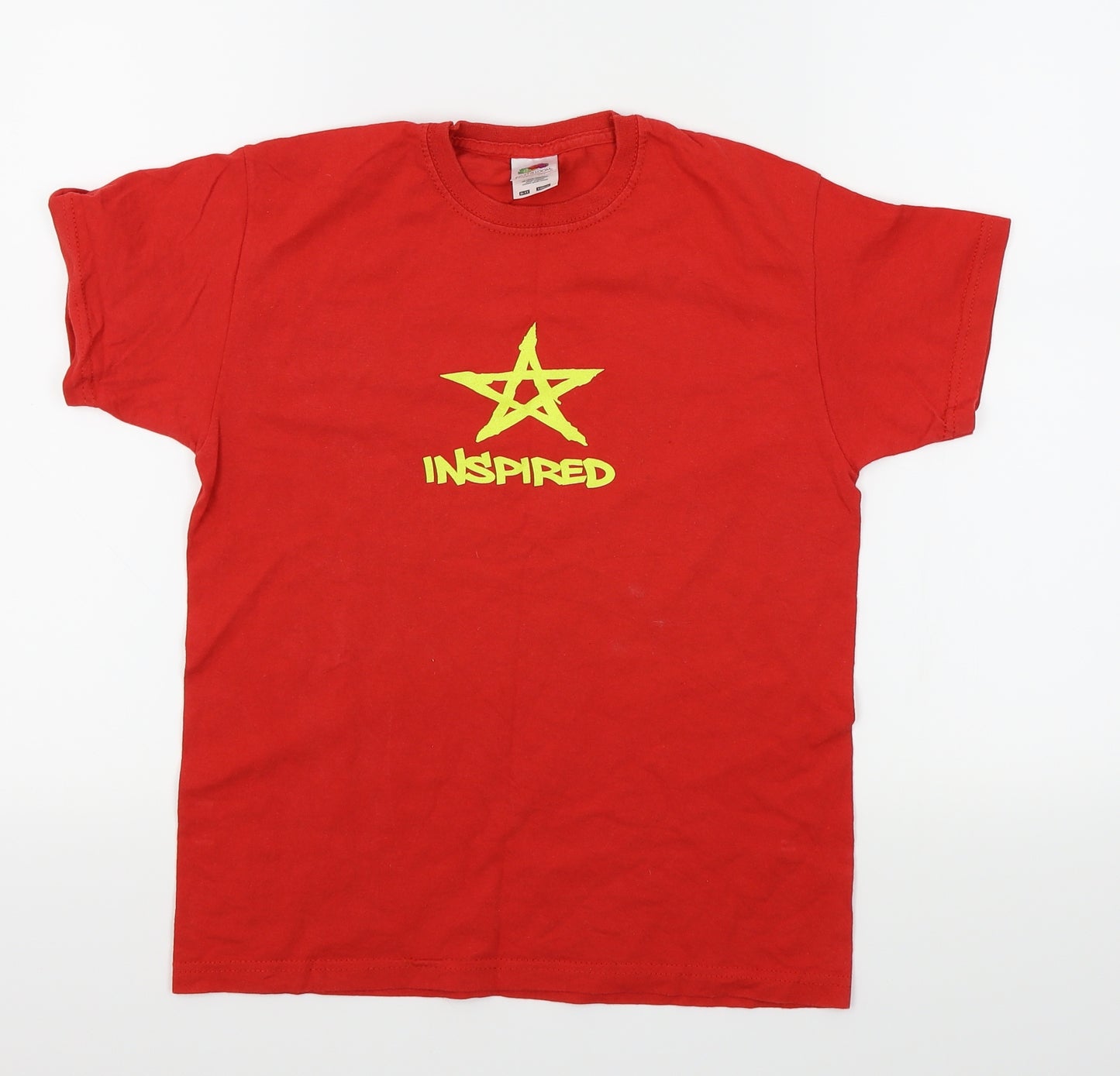 Fruit of the Loom Boys Red   Basic T-Shirt Size 9 Years  - inspired