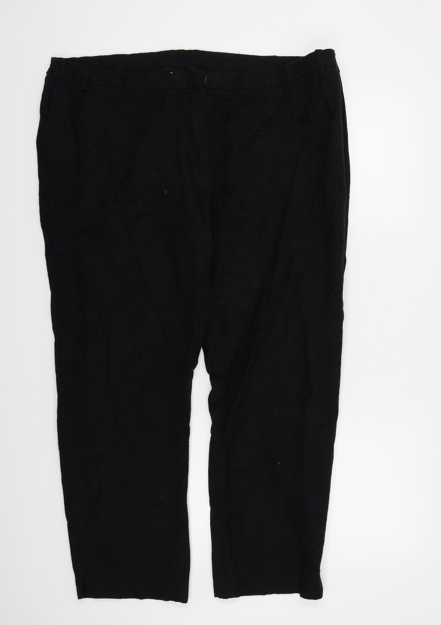 RJR.John Rocha Womens Black Floral  Trousers  Size 20 in L27 in