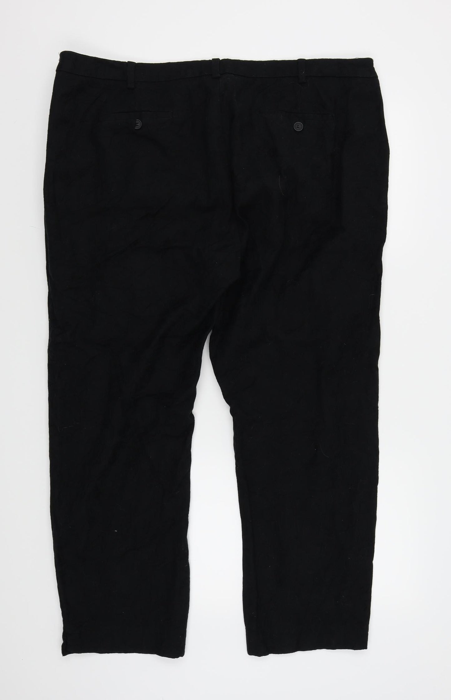RJR.John Rocha Womens Black Floral  Trousers  Size 20 in L27 in