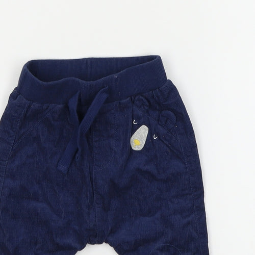 Mothercare Boys Blue Colourblock  Track Pants Trousers Size 0-3 Months