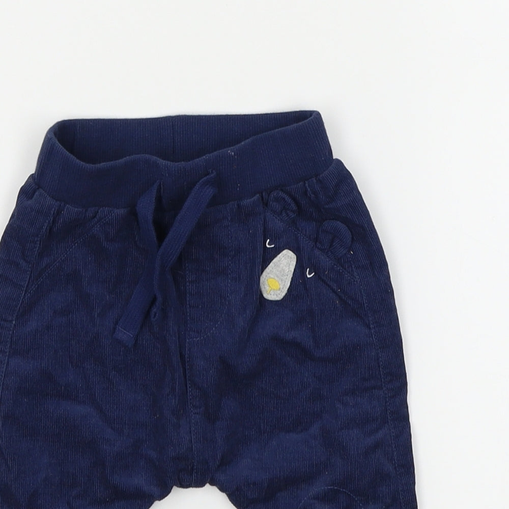 Mothercare Boys Blue Colourblock  Track Pants Trousers Size 0-3 Months