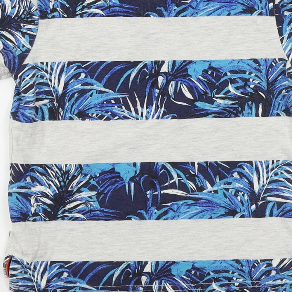 F&F Boys Blue Striped  Basic T-Shirt Size 12-18 Months