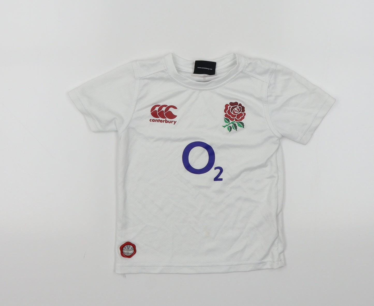 Canterbury Boys White   Basic T-Shirt Size 4 Years  - ENGLAND