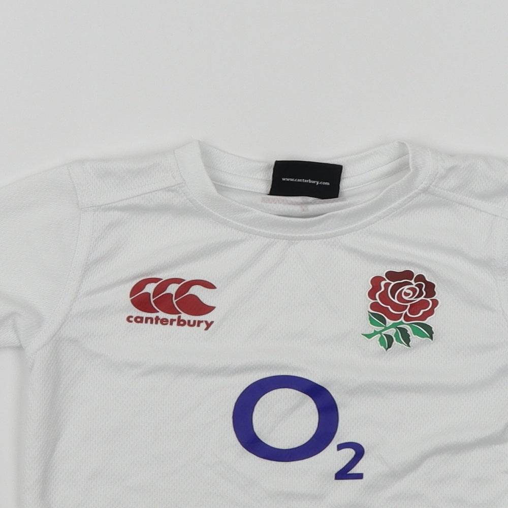 Canterbury Boys White   Basic T-Shirt Size 4 Years  - ENGLAND