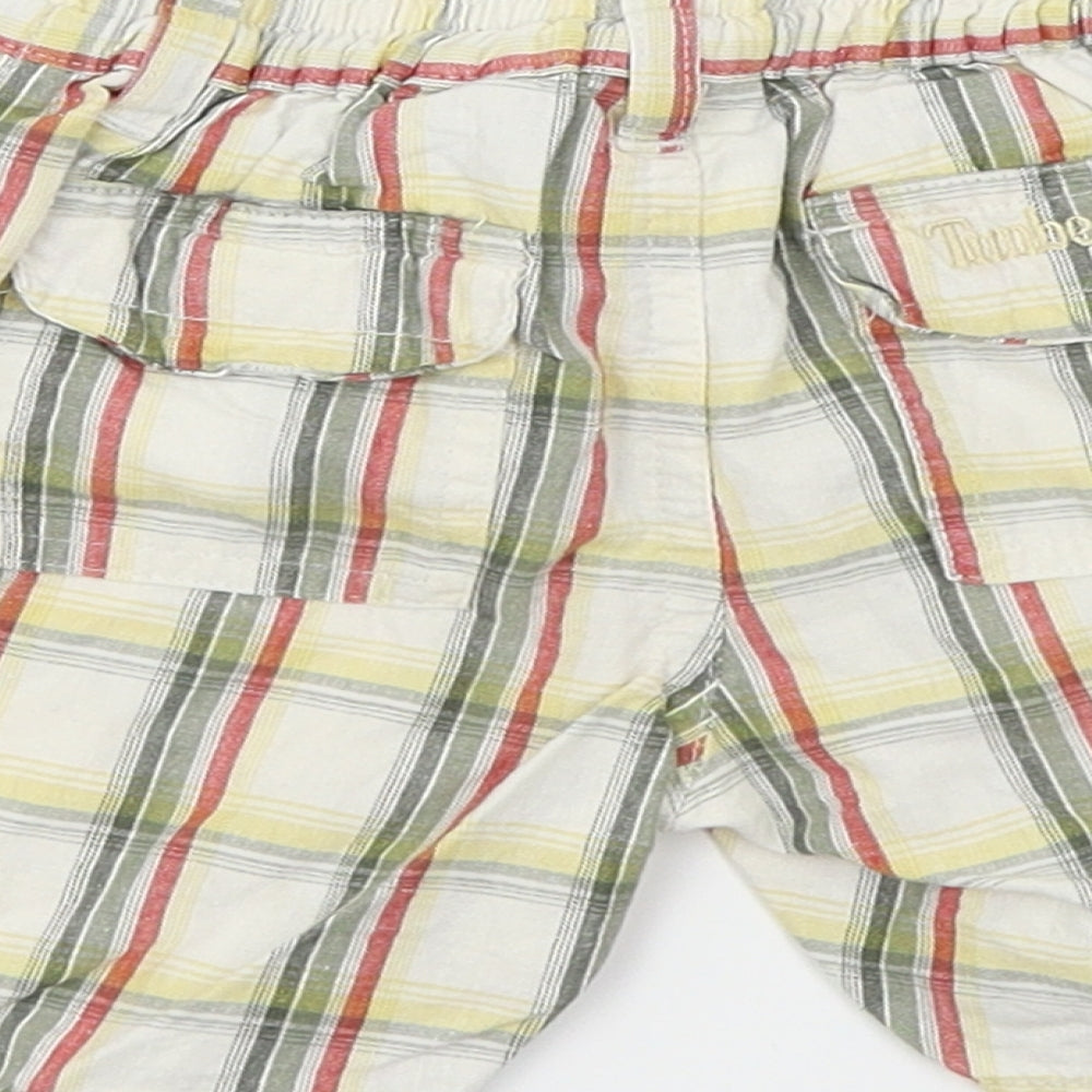 Timberland Boys Ivory Check  Capri Trousers Size 12 Months