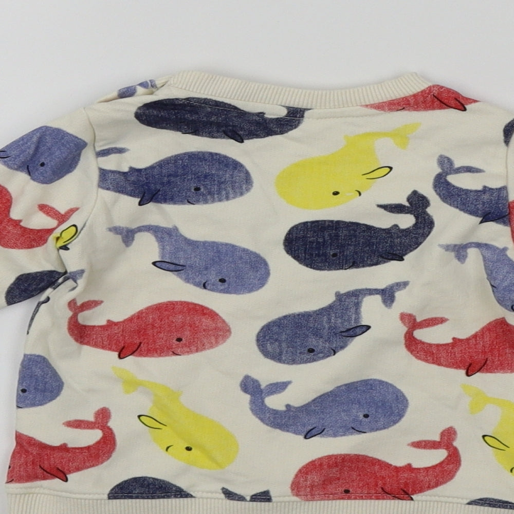 H&M Boys Multicoloured   Pullover Jumper Size 6-9 Months  - Whale