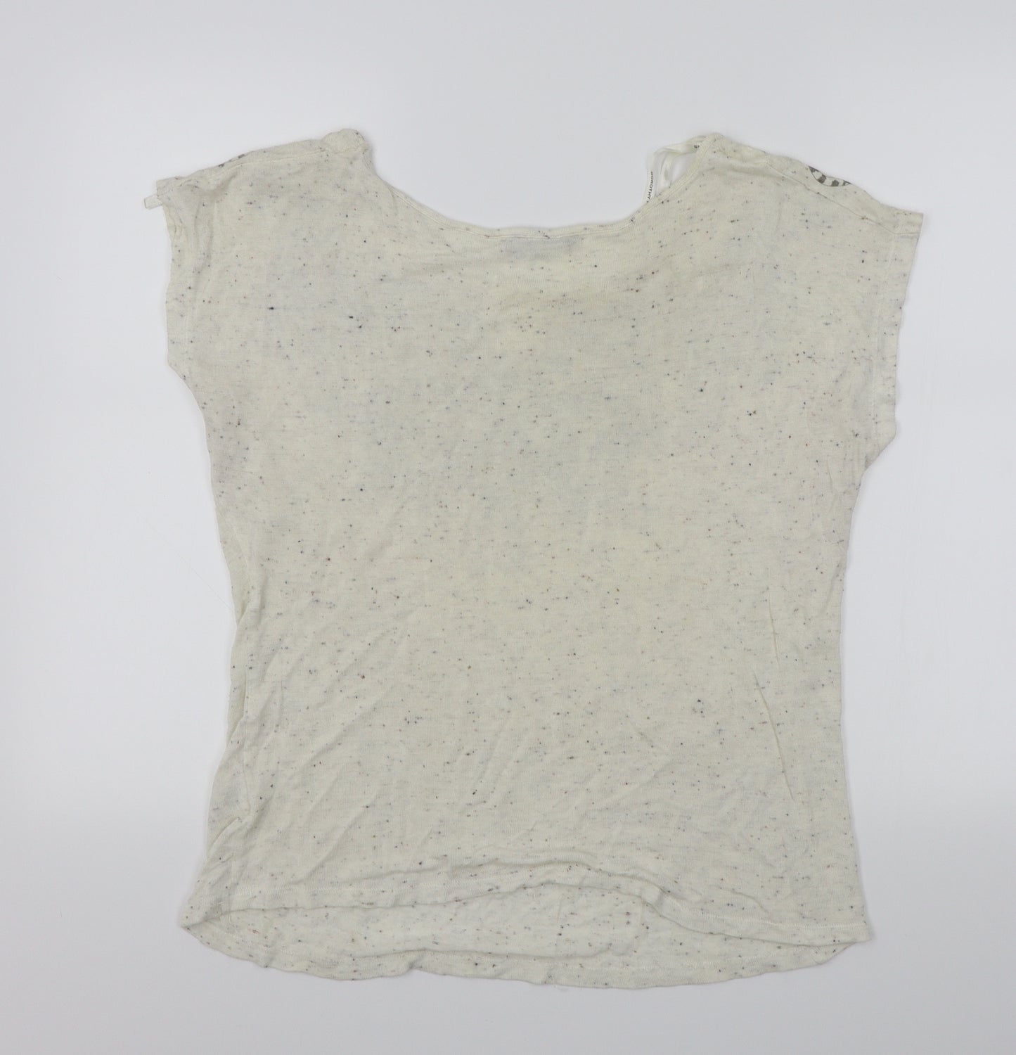 Dorothy Perkins Womens Beige Colourblock  Basic T-Shirt Size 12  - Animal face