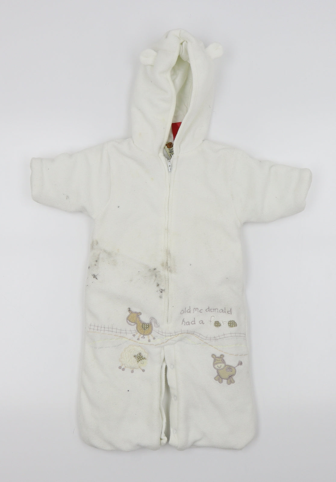 TEENY WEENY Baby White   Basic Jacket Jacket Size 0-3 Months