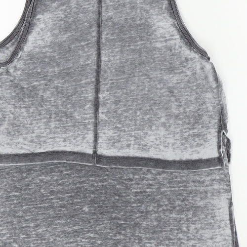 Lee Cooper Womens Grey Colourblock  Basic T-Shirt Size 10