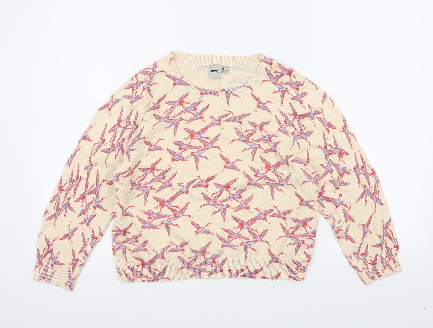 ASOS Womens Multicoloured Animal Print  Pullover Jumper Size 16