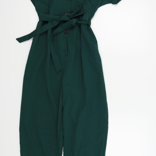 New Look Womens Green Colourblock  Jumpsuit One-Piece Size 12 L26 in