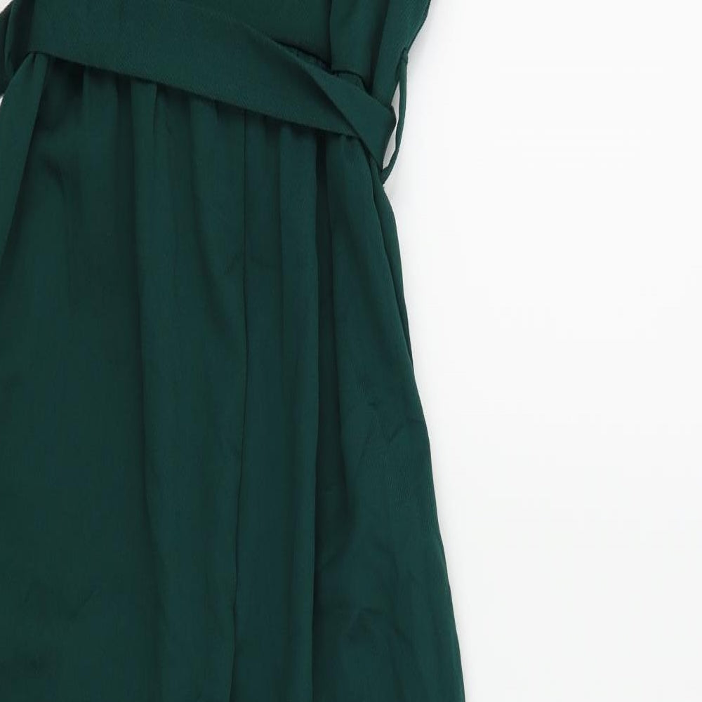 New Look Womens Green Colourblock  Jumpsuit One-Piece Size 12 L26 in