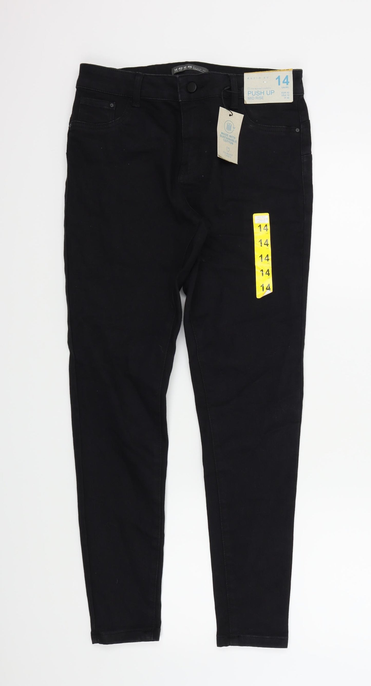 Primark Womens Black   Skinny Jeans Size 14 L28 in
