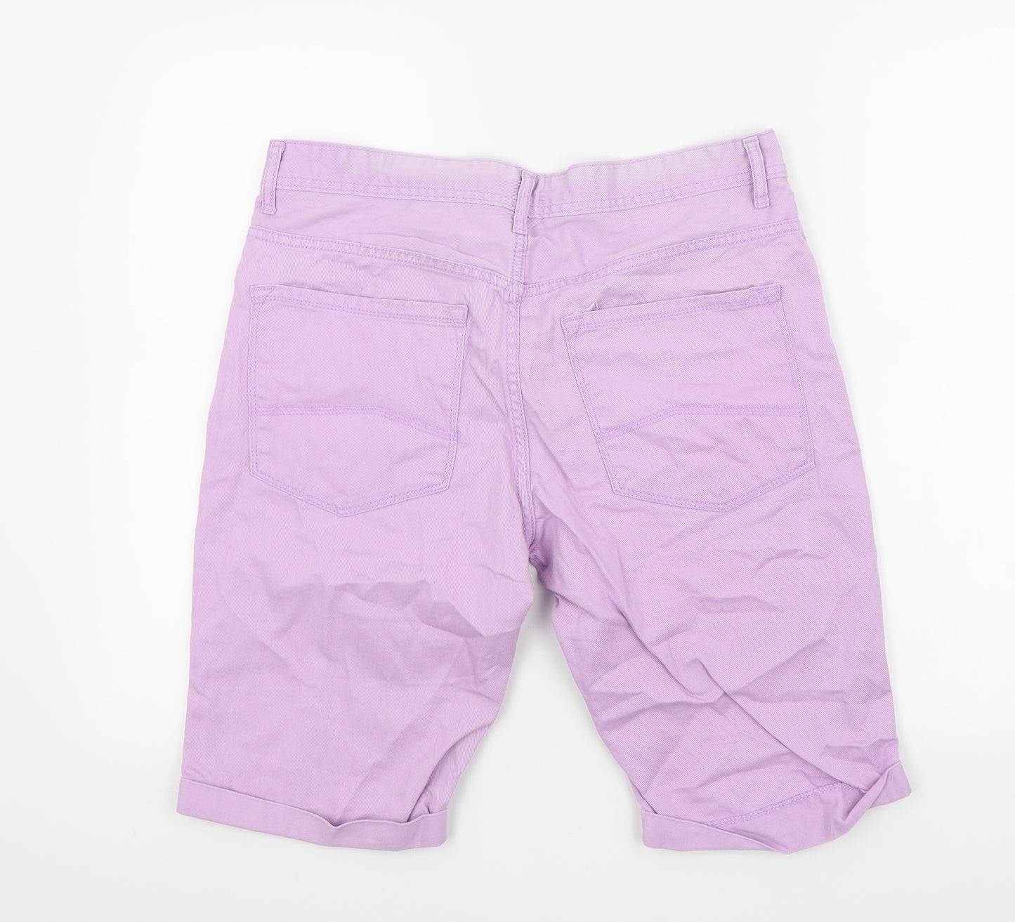 Denim & Co. Womens Purple   Bermuda Shorts Size 32