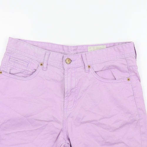 Denim & Co. Womens Purple   Bermuda Shorts Size 32