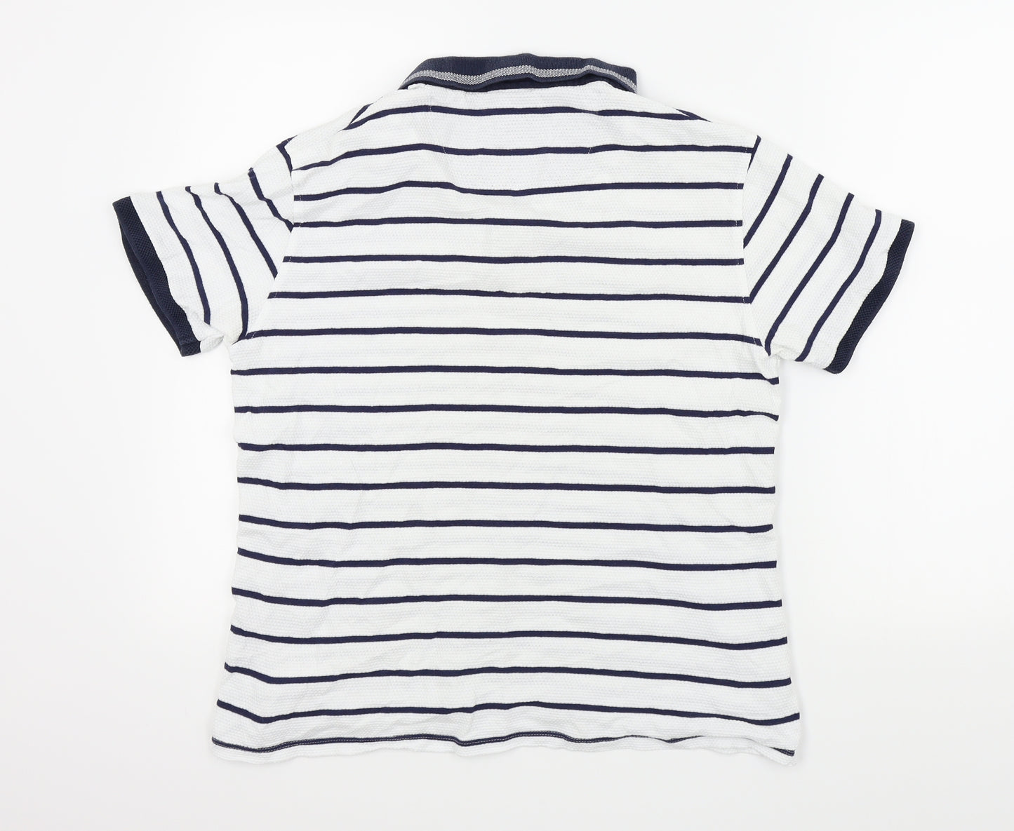 Primark Mens Silver Striped   Polo Size M