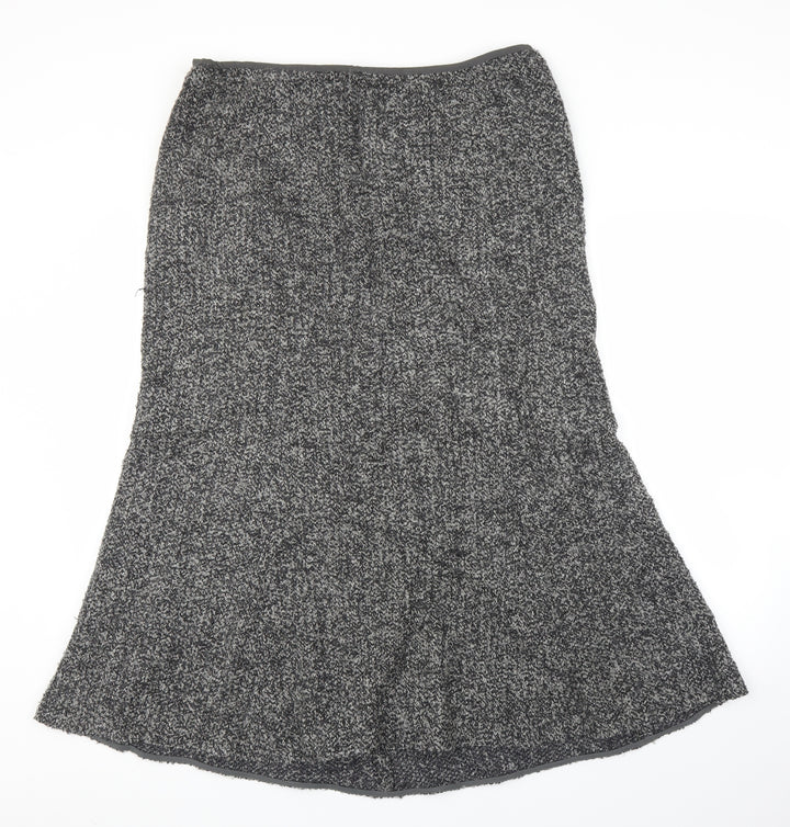 Preworn Womens Grey Trumpet Skirt Size XL