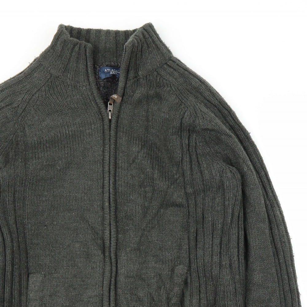 Atlantic Bay Mens Green   Full Zip Jumper Size M