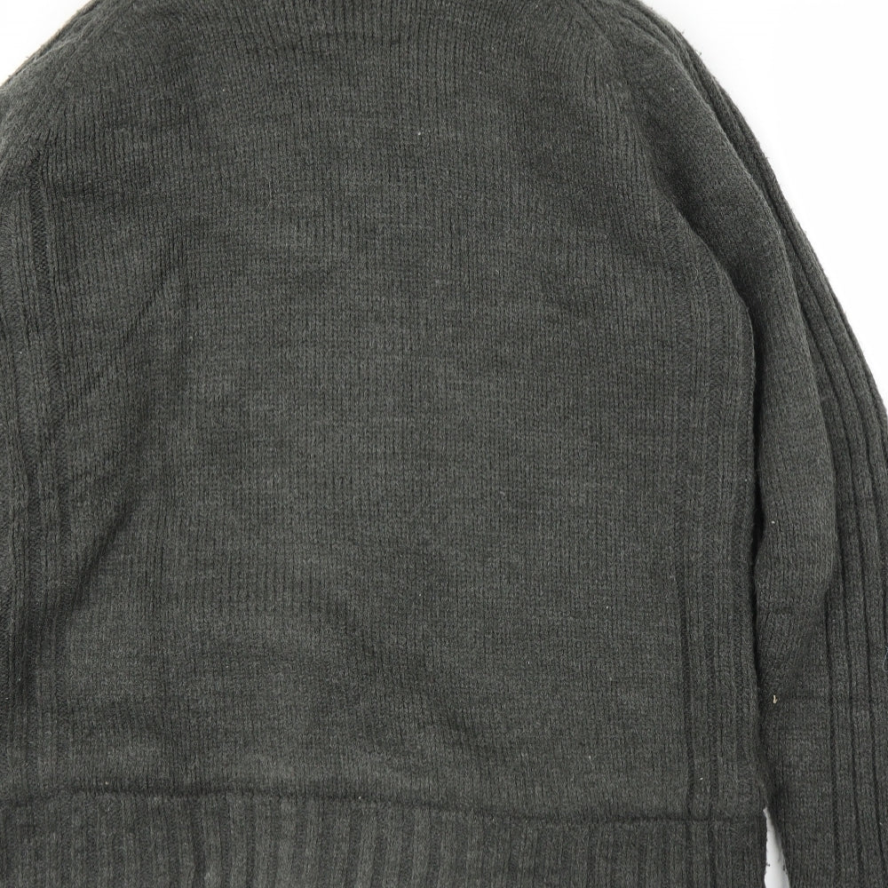 Atlantic Bay Mens Green   Full Zip Jumper Size M