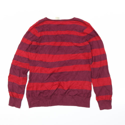 Preworn Womens Purple Striped  Pullover Jumper Size M