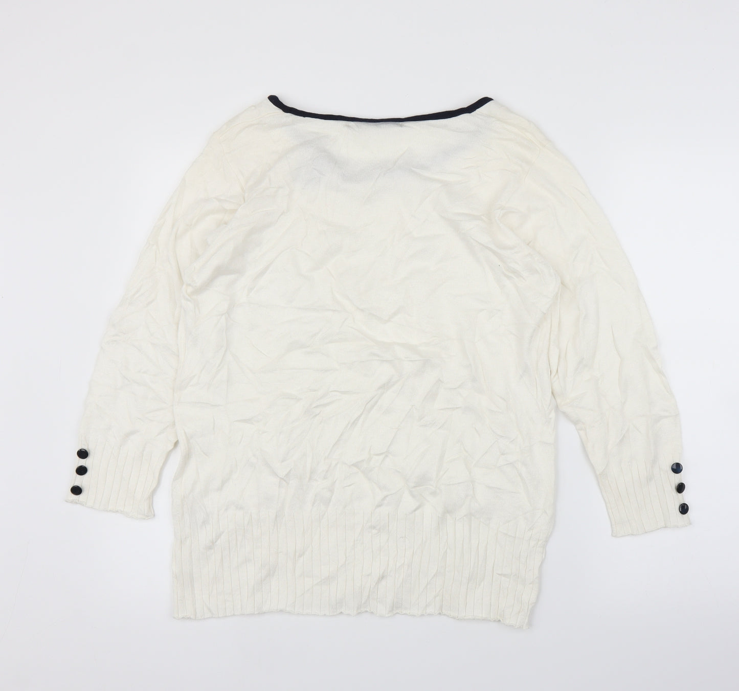 Isle Womens Ivory   Pullover Jumper Size L