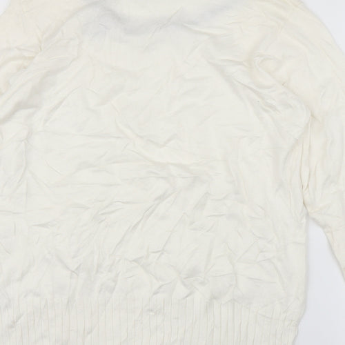 Isle Womens Ivory   Pullover Jumper Size L
