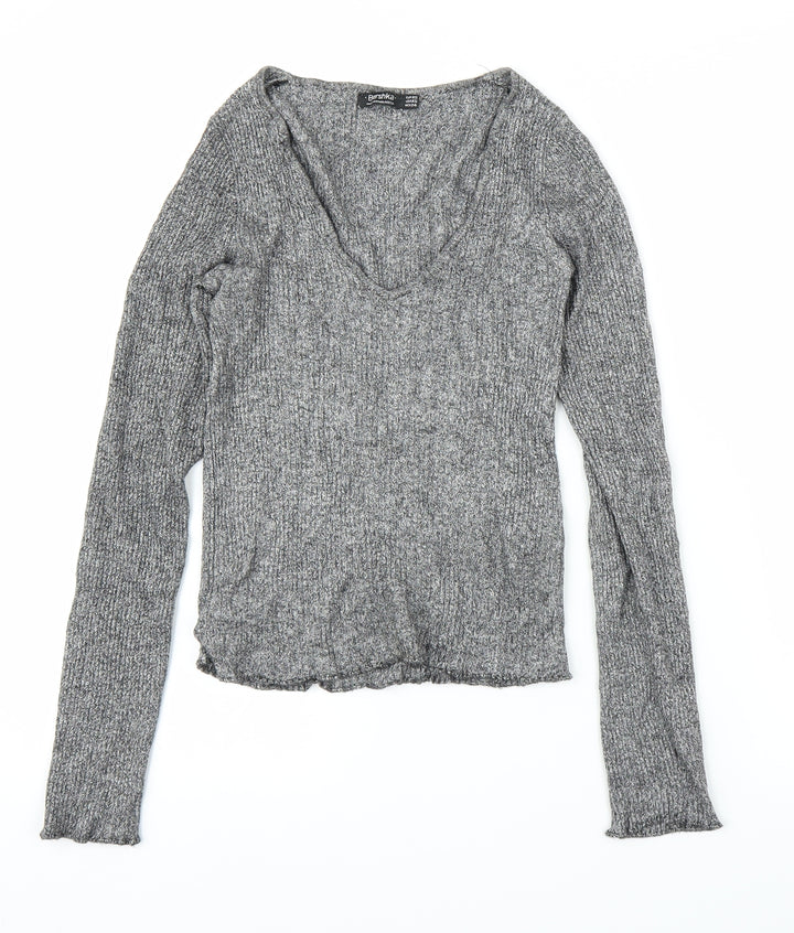 Bershka Womens Grey Pullover Jumper Size XS