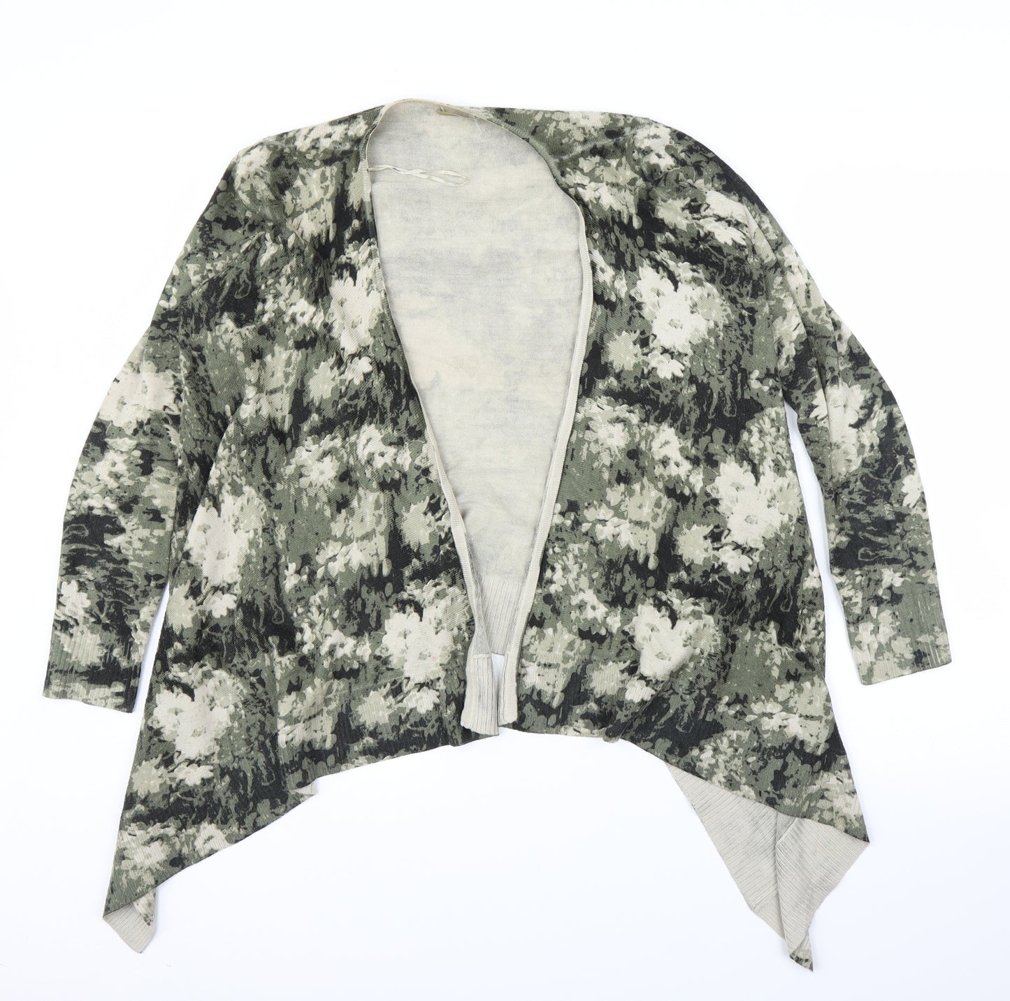 TU Womens Green Camouflage  Cardigan Jumper Size 12