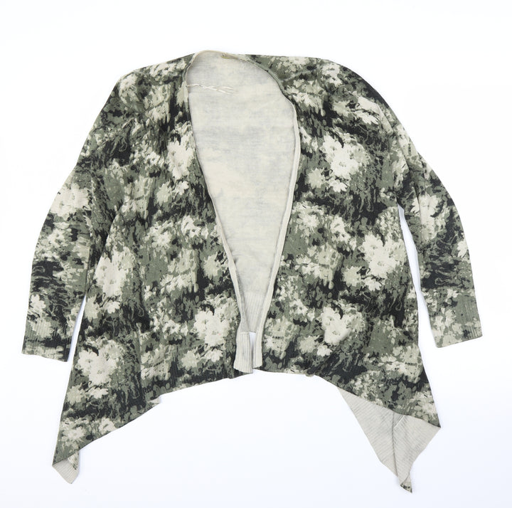 TU Womens Green Camouflage  Cardigan Jumper Size 12