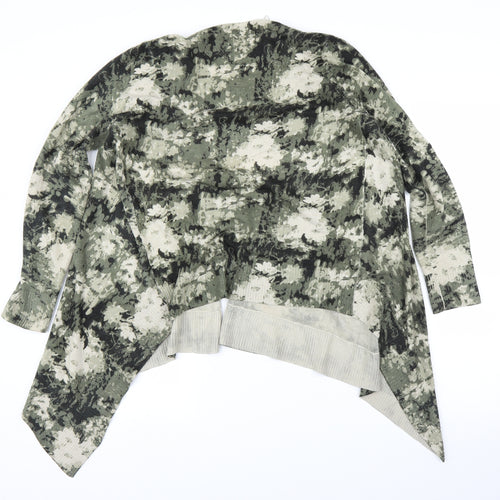 TU Womens Green Camouflage  Cardigan Jumper Size 12
