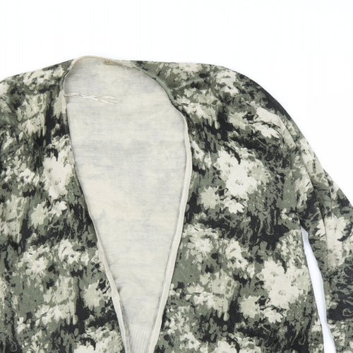 TU Womens Green Camouflage  Cardigan Jumper Size 12