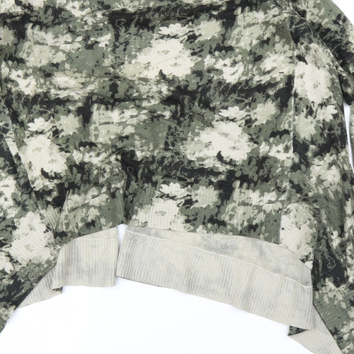 TU Womens Green Camouflage  Cardigan Jumper Size 12