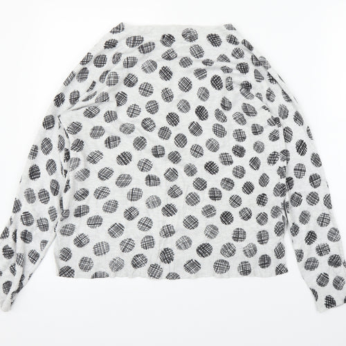 M&S Womens Grey   Pullover Jumper Size 12  - Circle pattern