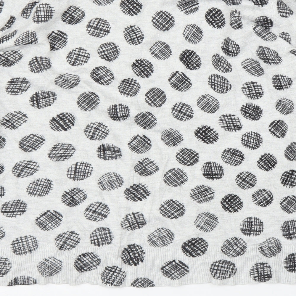 M&S Womens Grey   Pullover Jumper Size 12  - Circle pattern